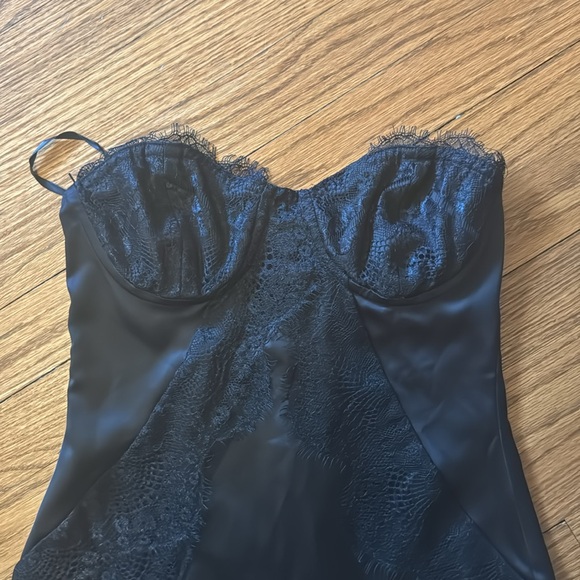 Revolve black lace corset mini dress - Picture 2 of 4